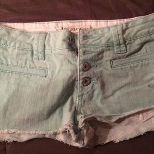Aqua Jean Shorts